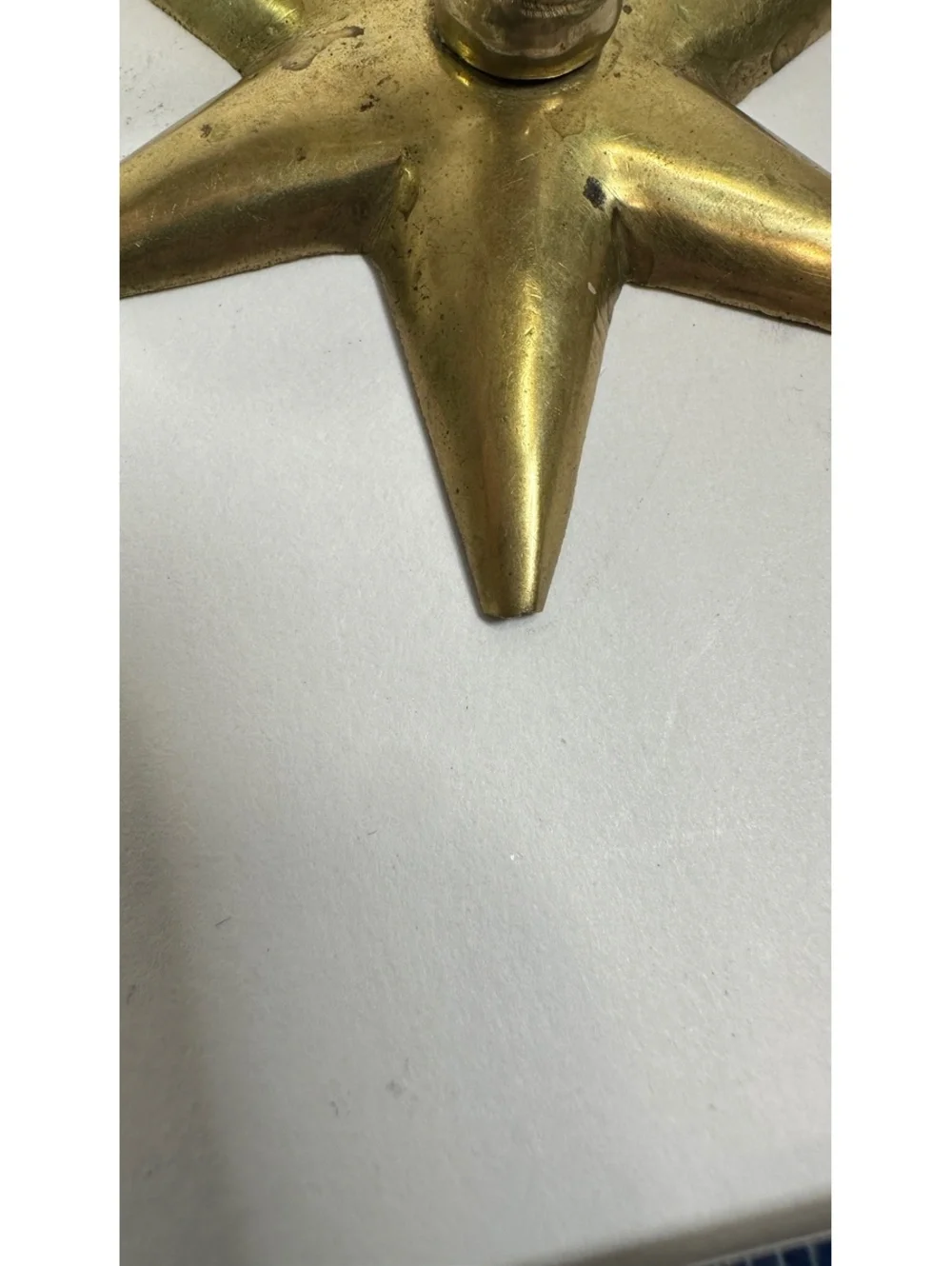 VTG MCM Solid Brass Starburst Atomic Candle Holders Mid Mod Celestial